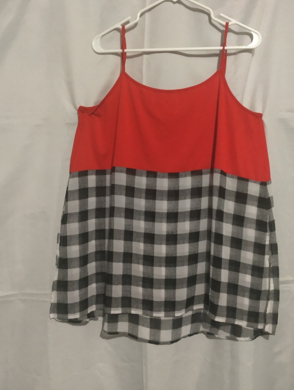 erin london Red & Black Gingham Layered Camisole